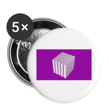 Würfel - Buttons groß 56 mm (5er Pack) - Weiß - Vorne