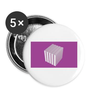 Cube - Buttons large 2.2''/56 mm (5-pack) - white - Front