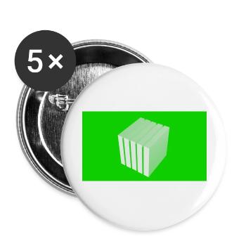 Cube - Buttons large 2.2''/56 mm (5-pack) - white - Front