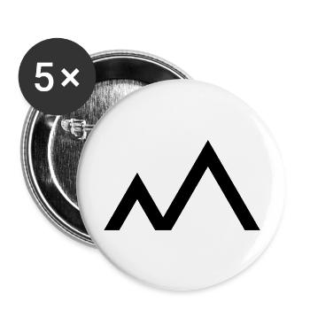 Mountains and valleys - Buttons large 2.2''/56 mm (5-pack) - white - Front