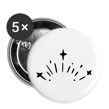 Explosion d’étoiles - Lot de 5 grands badges (56 mm) - blanc - Devant