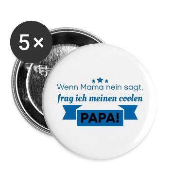 Lustige Babysprüche - Buttons groß 56 mm (5er Pack) - Weiß - Vorne