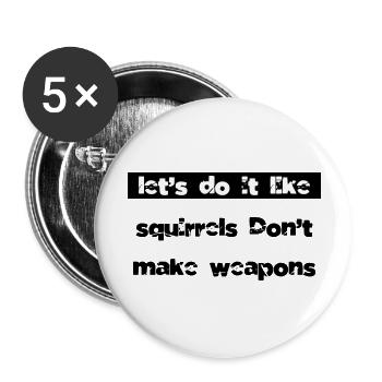 pride peace symbol humor birthday present idea - Buttons groß 56 mm (5er Pack) - Weiß - Vorne