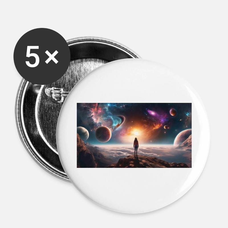 View in space - Buttons large 2.2''/56 mm (5-pack) - white