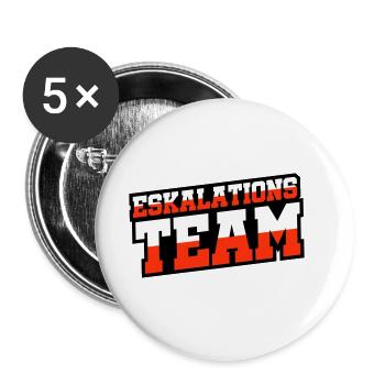 Eskalations Team - Buttons groß 56 mm (5er Pack) - Weiß - Vorne