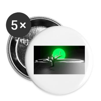 Sonne und Baum - Buttons groß 56 mm (5er Pack) - Weiß - Vorne