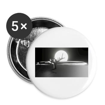 Sonne und Baum - Buttons groß 56 mm (5er Pack) - Weiß - Vorne