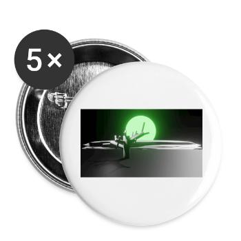 Sonne und Baum - Buttons groß 56 mm (5er Pack) - Weiß - Vorne