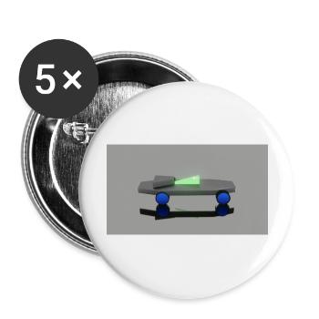 Neon Auto - Buttons groß 56 mm (5er Pack) - Weiß - Vorne