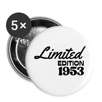 Limitierte Auflage Jahrgang 1953 - Buttons groß 56 mm (5er Pack) - Weiß - Vorne