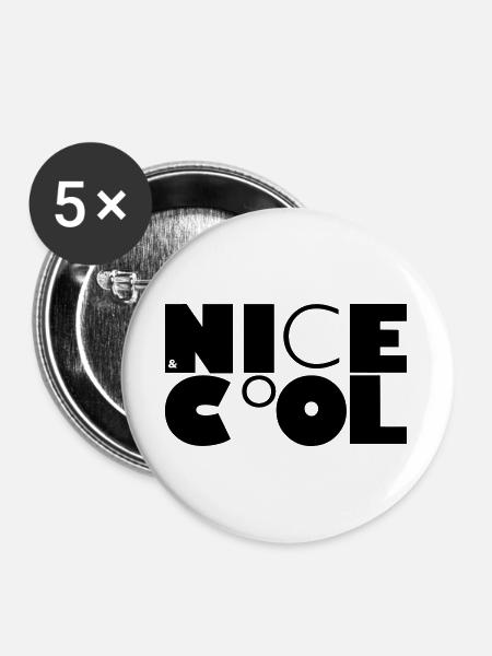 NICE&CoOL - Buttons groß 56 mm (5er Pack) - Weiß