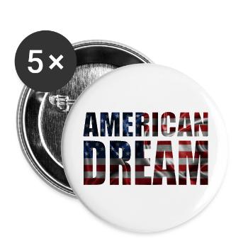 American Dream - Buttons groß 56 mm (5er Pack) - Weiß - Vorne