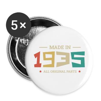 Legendär seit 1935 Original 1935 - Buttons groß 56 mm (5er Pack) - Weiß - Vorne