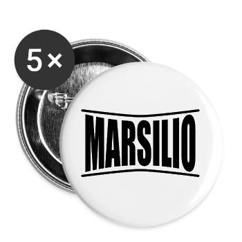 Marsilio t-shirt t-shirt idée cadeau - Lot de 5 grands badges (56 mm) - blanc - Devant
