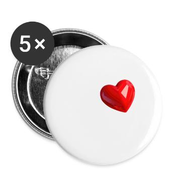 I Love Stockport - White Text - Buttons large 2.2''/56 mm (5-pack) - white - Front
