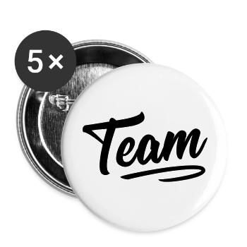 Team Design - Buttons large 2.2''/56 mm (5-pack) - white - Front