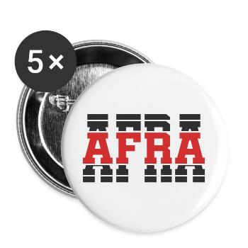 Afra t-shirt t-shirt gift idea stacked text - Buttons large 2.2''/56 mm (5-pack) - white - Front
