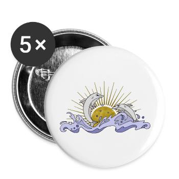 Delphine - Buttons groß 56 mm (5er Pack) - Weiß - Vorne