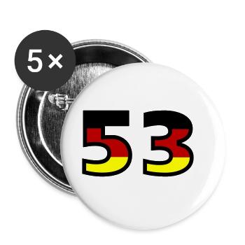 53 Numéro Allemagne Jersey - Lot de 5 grands badges (56 mm) - blanc - Devant