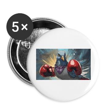 Wortspiel mehrdeutiger Ausdruck Taubenschlag Taubenschlag - Buttons groß 56 mm (5er Pack) - Weiß - Vorne