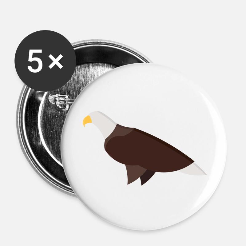 Abbey - Buttons large 2.2''/56 mm (5-pack) - white