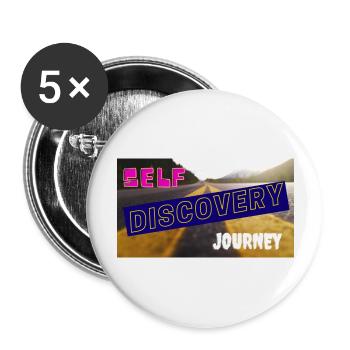 Self DiscoveryJourney - Buttons large 2.2''/56 mm (5-pack) - white - Front