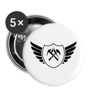 Shield Coat of Arms Roofer - Buttons large 2.2''/56 mm (5-pack) - white - Front