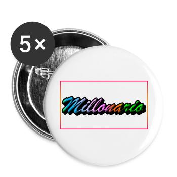 201433 - Lot de 5 grands badges (56 mm) - blanc - Devant