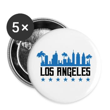 los angeles - Buttons groß 56 mm (5er Pack) - Weiß - Vorne