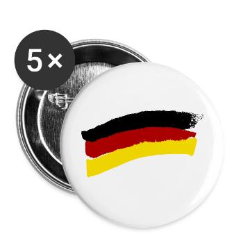 GermanyFlag as brushstrokes - Buttons large 2.2''/56 mm (5-pack) - white - Front
