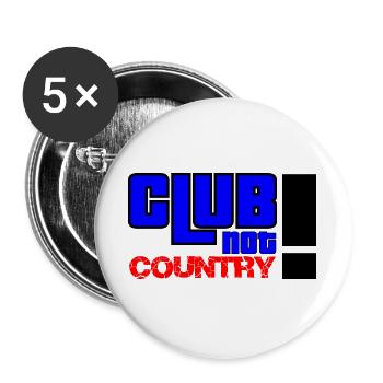 Club not country - Buttons groß 56 mm (5er Pack) - Weiß - Vorne