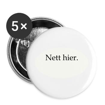 Nice Here Blank Template - Buttons large 2.2''/56 mm (5-pack) - white - Front