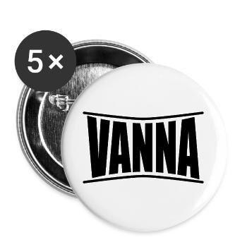 Idée cadeau t-shirt t-shirt Vanna - Lot de 5 grands badges (56 mm) - blanc - Devant