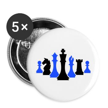 Chess Pieces Chess - Buttons large 2.2''/56 mm (5-pack) - white - Front