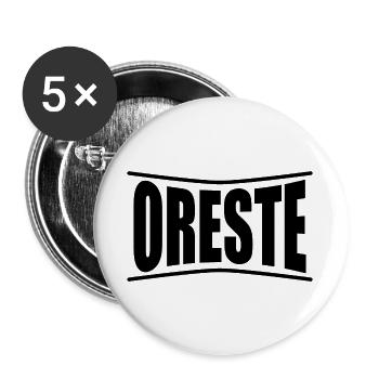 Oreste t-shirt t-shirt idée cadeau - Lot de 5 grands badges (56 mm) - blanc - Devant