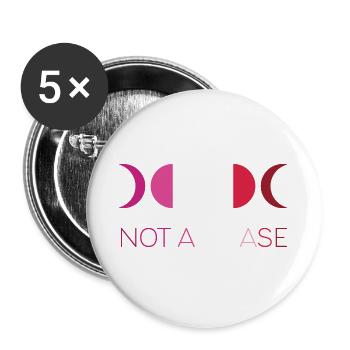 LGBTQ Pride Month - Keine Phase - Lesbisch - Buttons groß 56 mm (5er Pack) - Weiß - Vorne