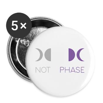 LGBTQ Pride Month - Keine Phase - Asexuell - Buttons groß 56 mm (5er Pack) - Weiß - Vorne