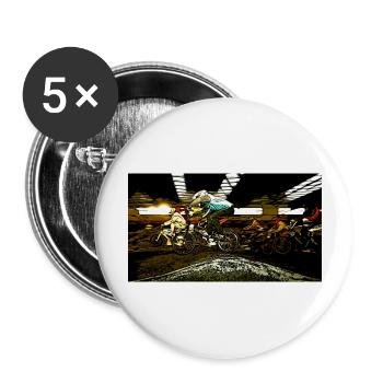BMX (BMX) - Buttons groß 56 mm (5er Pack) - Weiß - Vorne