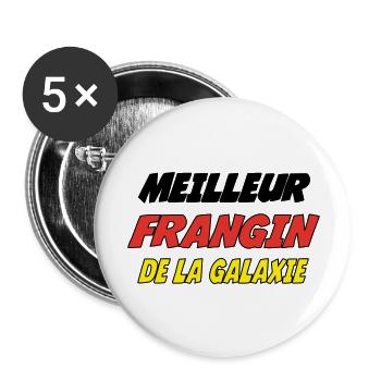 BEST BROTHER IN THE GALAXY - Buttons large 2.2''/56 mm (5-pack) - white - Front