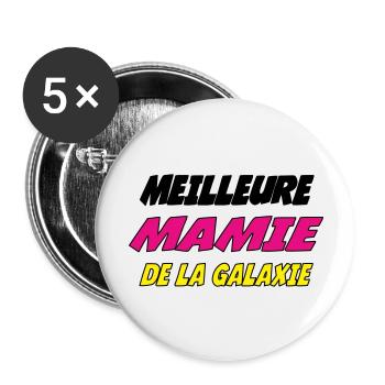 BEST GRANNY IN THE GALAXY - Buttons large 2.2''/56 mm (5-pack) - white - Front