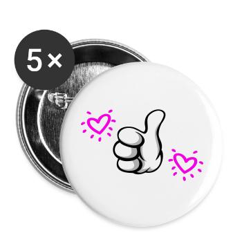 VOTED best mom - Buttons large 2.2''/56 mm (5-pack) - white - Front