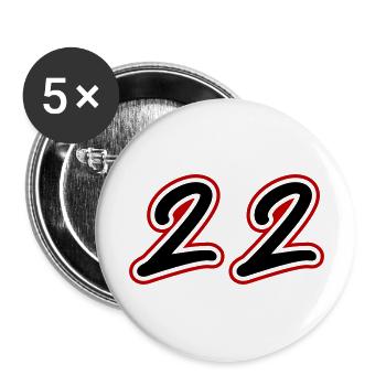 22 Number symbol - Buttons large 2.2''/56 mm (5-pack) - white - Front