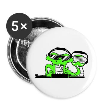 2 Cool DJ Snakes Team Friends Party Club Music - Lot de 5 grands badges (56 mm) - blanc - Devant