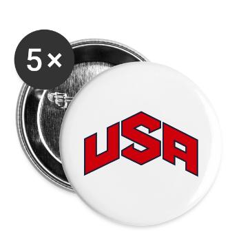 USA - Buttons large 2.2''/56 mm (5-pack) - white - Front