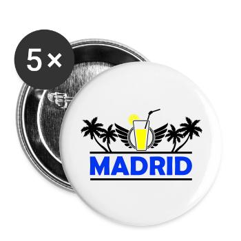 madrid 2 - Buttons groß 56 mm (5er Pack) - Weiß - Vorne