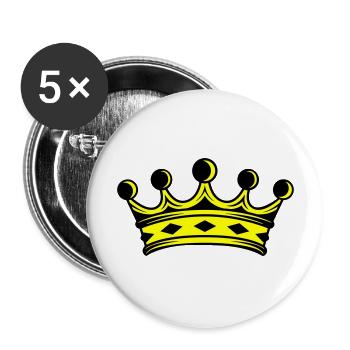 krone 2 - Buttons groß 56 mm (5er Pack) - Weiß - Vorne