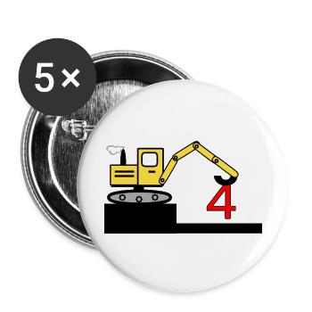 Excavator - Buttons large 2.2''/56 mm (5-pack) - white - Front