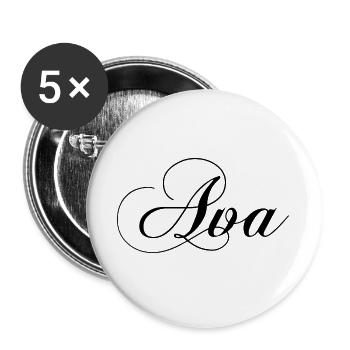 Ava - Buttons large 2.2''/56 mm (5-pack) - white - Front
