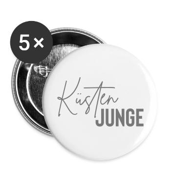 küsten junge - Buttons groß 56 mm (5er Pack) - Weiß - Vorne