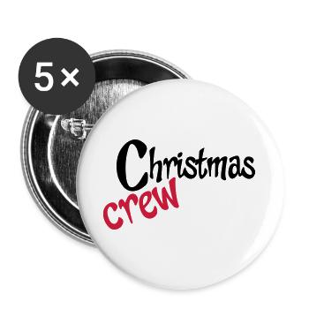 Teamwork at Christmas - Buttons large 2.2''/56 mm (5-pack) - white - Front